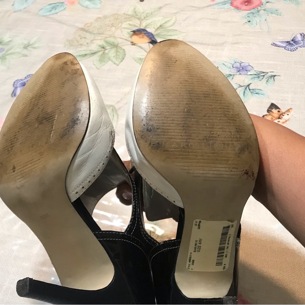 Marc Fisher Tuxedo Peep Toe Heels Size 8 - image 4